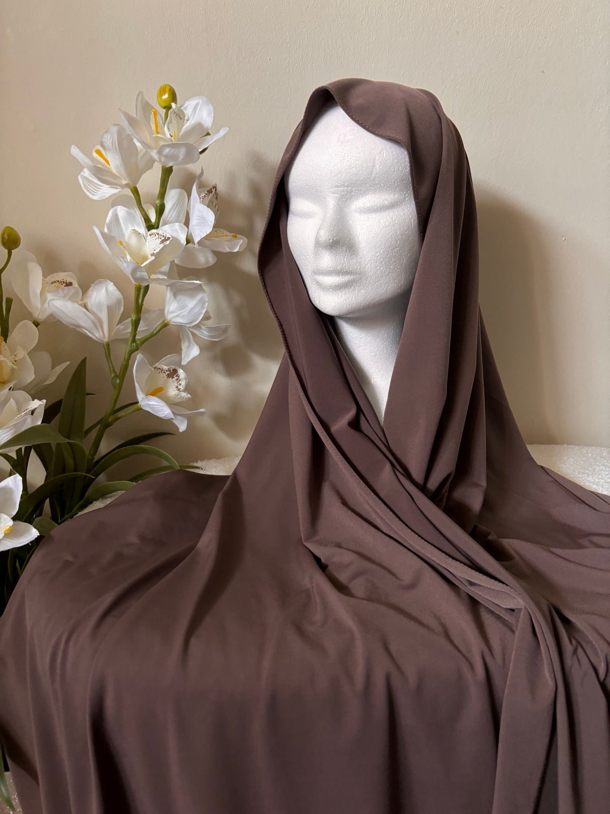 Premium Luxe Jersey Hijab - Chocolate Brown
