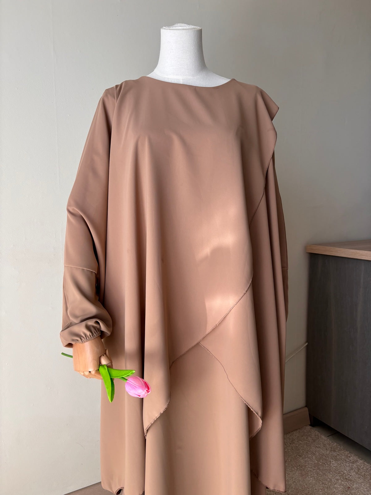 Abaya croisé Alma Camel