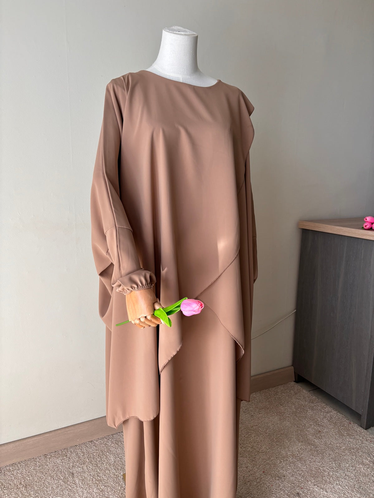 Abaya croisé Alma Camel