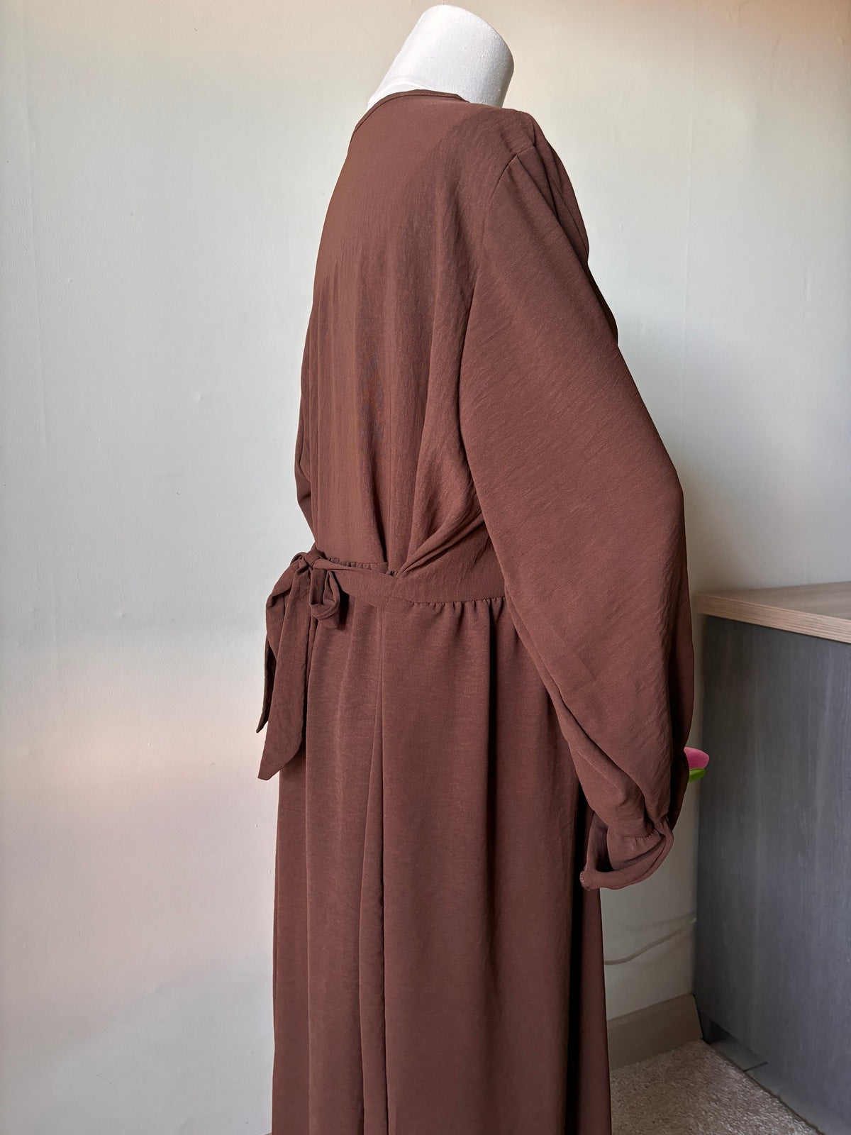 Abaya à nouer Nilla Marron Chocolat