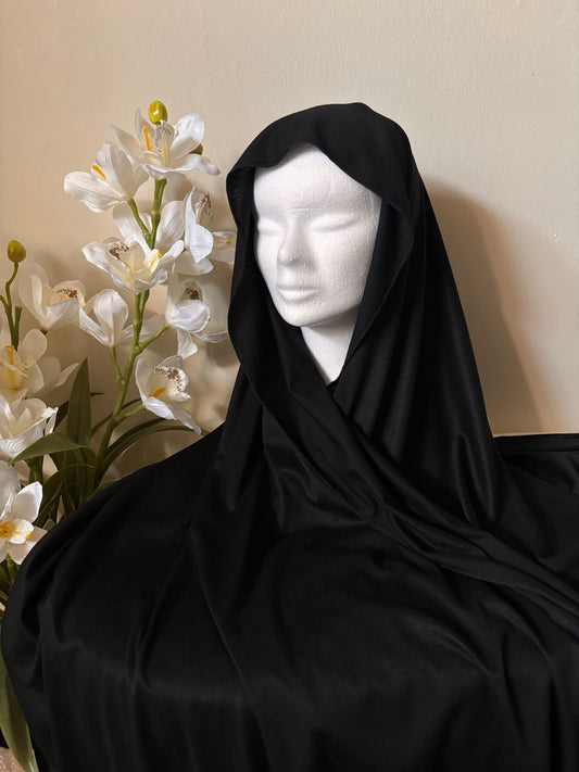 Maxi Hijab Jersey de Viscose - Noir