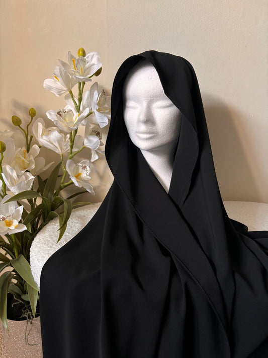 Medina Silk Hijab - Black