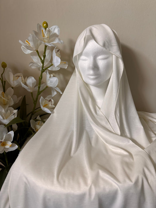 Maxi Hijab Jersey de Viscose - Blanc Cassé