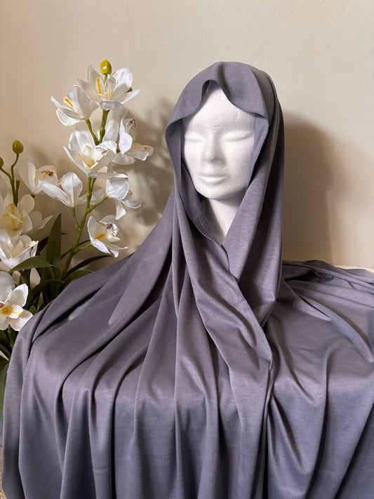 Maxi Hijab Jersey de Viscose - Gris Foncé
